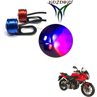 Kozdiko LED Eagle Eye Lamp DRL Strobe Light with Flasher Handle Light Red and Blue For Bajaj Pulsar As 220