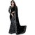 Meia  Women's Black With Blouse Embroidered Saree