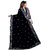 Meia  Women's Black With Blouse Embroidered Saree