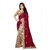 Meia  Women's Maroon With Blouse Embroidered Saree