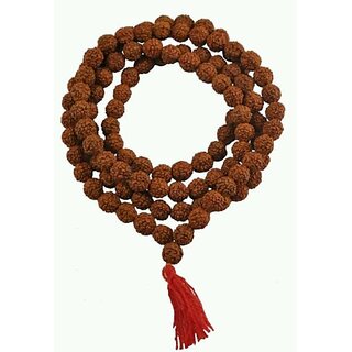 Original zero (0) no. rRare Rudraksha mala of 108 beads (Size 8MM)