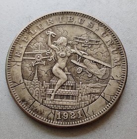 USA 1921 ONE DOLAR E PLURIBUS VERY RARE EROTIC COIN