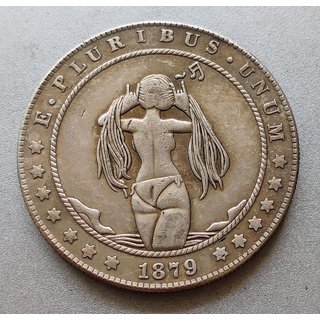                       1879 USA EROTIC COIN OF LADY ONE DOLAR                                              
