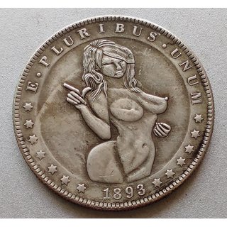                       USA 1893 EROTIC COIN OF A LADY ONEDOLAR                                              