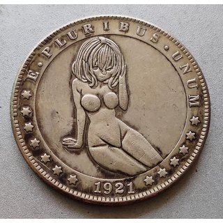                       1921 USA ONE DOLAR SEXY LADY EROTIC COIN                                              