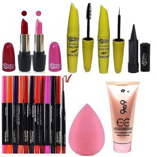                       Swipa new generation make up combo  girlswomens-SDL210027(12colour eye lipliner, red pink lipstick, eyeliner, masca                                              