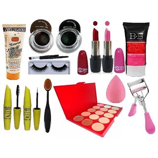                       Swipa perpect eye  face makeup combo for women grils-SDL210035(BB rose cream, black  brown gel eyeliner, red pink lip                                              