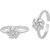 Majestic Flower Zircon Silver Toe Ring-TR402