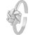 Majestic Flower Zircon Silver Toe Ring-TR402
