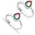 Kundan Pear Drop Silver Toe Ring-TR423