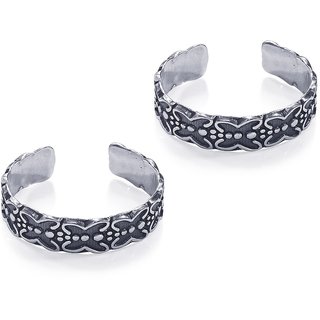                       Tiny Butterfly Silver Toe Rings-TR465                                              