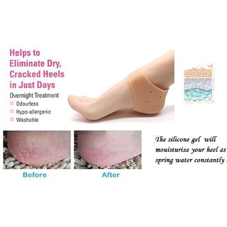                      Eastern Club silicon anti crack heel pain relief moisturizing socks for Men and Women 1 Pair                                              