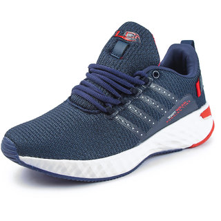 Lancer Men's Navy Blue/Red Sports & Outdoor Lace Up Running Shoes