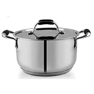 PNB Kitchenmate Stew Pan 21.5 cm diameter with Lid (Stainless Steel, Non-stick, Induction Bottom)