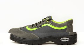 Blackburn Gray Lace-up Suede Leather Safety Shoes