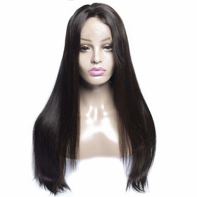 Elegant Hairs  100 natural black long soft  silky synthetic full head hair wig 65 cm.