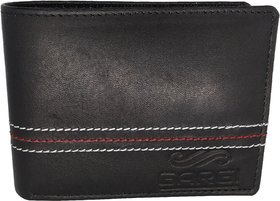 GARGI Men Black Genuine Leather Wallet