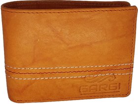 GARGI Men Tan Genuine Leather Wallet