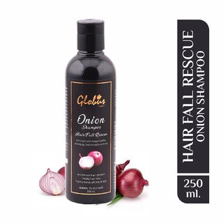Globus Naturals Hair Fall Rescue Onion Shampoo 250ml Accelerate Hair growth  Reduces Hair loss  Fights dandruff, lice