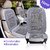 Kozdiko Wooden Bead Seat with Grey Velvet Border Set of 1 pcsFor Maruti Suzuki Alto K10