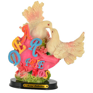 KESAR ZEMS Capodimonte Statue Of LOVE BIRDS DOVE FIGURINE -A (12 X 5 X 15 CM) Multicolor. KESAR ZEMS Capodimonte Statue Of LOVE BIRDS DOVE FIGURINE -A (12 X 5 X 15 CM) Multicolor.