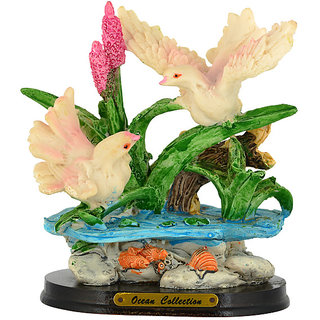 KESAR ZEMS Capodimonte Statue Of LOVE BIRDS DOVE FIGURINE - B (11 X 7 X 13 CM) Multicolor KESAR ZEMS Capodimonte Statue Of LOVE BIRDS DOVE FIGURINE - B (11 X 7 X 13 CM) Multicolor