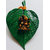 KESAR ZEMS Polyresin Lord Ganesha On Leaf For Good Luck Decorative Showpiece (9 x 3 x 14 Cm,Green)