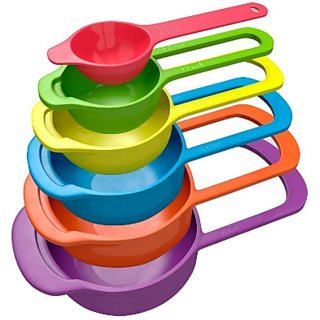 Mugdha Enterprise 6pcs Plastic Measuring Cups and Spoons