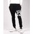 Joggers Park Polycotton Black Running Trackpants For Men