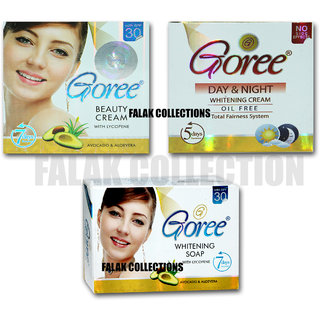 Goree Whitening Beauty Cream + Goree Day and Night Cream + Goree Soap