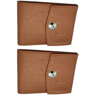                       GARGI Men Tan Artificial Leather Wallet ! Combo offer                                              