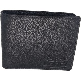                       Gargi Men Black Genuine Leather Wallet                                              