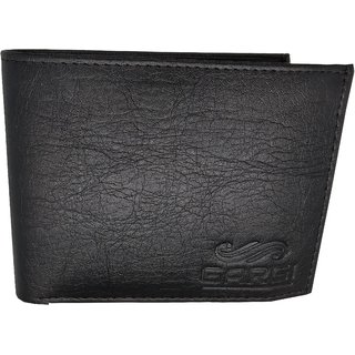                       Gargi Men Black Artificial Leather Wallet                                              