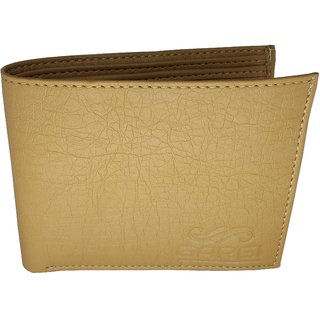                       Gargi Men Beige Artificial Leather Wallet                                              