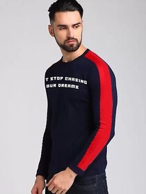 Ruggstar branded Best Selling T-Shirt for men(Navy- Dont Stop Chasing half)