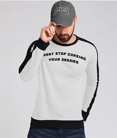 Ruggstar branded T-Shirt for men(White-Dont Stop Chasing half)
