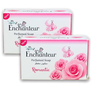 Enchanteur Perfumed Romantic Soap, 125gm (Made In UAE) Imported (Pack Of 2)