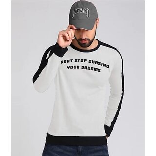 Ruggstar branded T-Shirt for men(White-Dont Stop Chasing half)