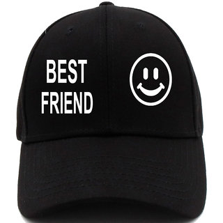 Eaglebuzz stylish cotton cap with adjustable strap Black colour // Best Friend Cap Best gifted item