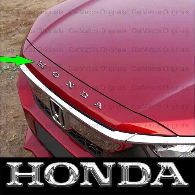 Buy Carmetics Black Monster 3D Letters Logo Bonnet Stickers For