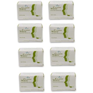                       Classic White Skin Whitening Soap (Pack of 8, 85g Each)                                              