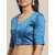 Meia Teal Blue Casual Poly Georgette Solid Saree With Unstitched Blouse