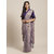 Meia Purple Casual Poly Georgette Solid Saree With Unstitched Blouse