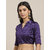 Meia Purple Casual Poly Georgette Solid Saree With Unstitched Blouse
