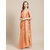 Meia Peach Casual Poly Georgette Solid Saree With Unstitched Blouse