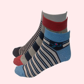 Deevaz Multi Casual Ankle Length Socks Pack of 3