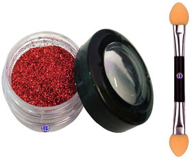 Ritz Accessories Eye Shimmer Color Red No-5 + Eyeshadow Aplicater Sponge brush 1pcs