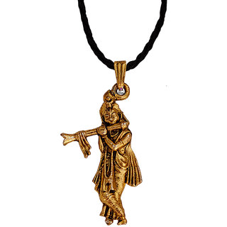                       Sullery Lord Shree Krishna Vishnu Venkatesha  Locket Chain   Gold  Brass Pendant                                              