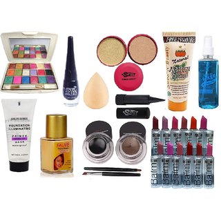                       SWIPA professional girl  women makeup combo kit -SDL210052(18colour eyeshadow, foundation (30ml), liquid eyeliner, 2in1                                              