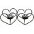 OKYA Heart Shape Tealight Candle Holder, with 4 Glass Votives, Ideal Gift for Loved Ones (1 Holder+2 Red+2 Tranparent)